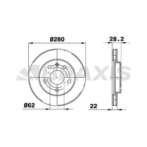 Fren Diski Ön Havalı Golf Iıı 2.0Gtı 2.8Vr6 91>98 Passat 1.9Tdı 2.8 Vento 2.0 / 2.0Gtı 2.8 96>