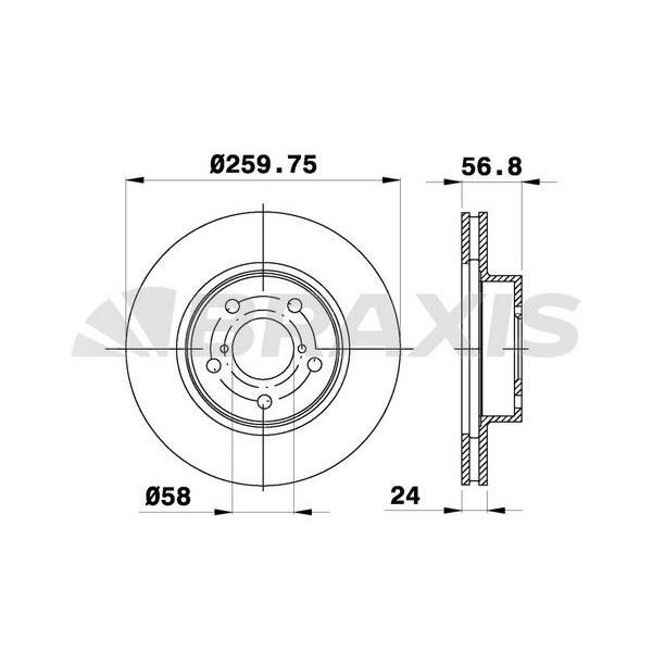 Fren Diski Ön Havalı Subaru Impreza 4X4 98-10 Legacy 94-03 (260X5)