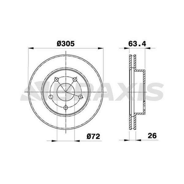 On Fren Diski Jeep Grand Cherokee Iı 99>05