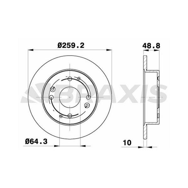 Fren Diski Arka Duz Accord 90>98 260X4