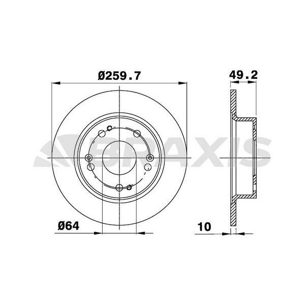 Fren Diski Arka Duz Honda Accord 03-08 (260X5)