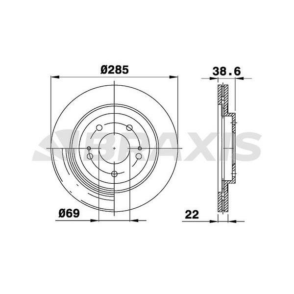 Fren Diski Ön Havalı Pajero Pının 01>07 286X5