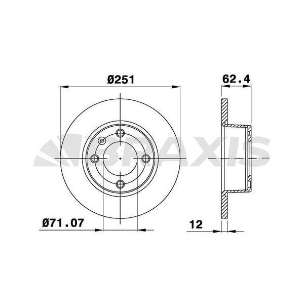 Fren Diski Arka Cıtroen Xantıa 1.8I 2.0I 16V 1.9 Td (251.3X12x4dl)