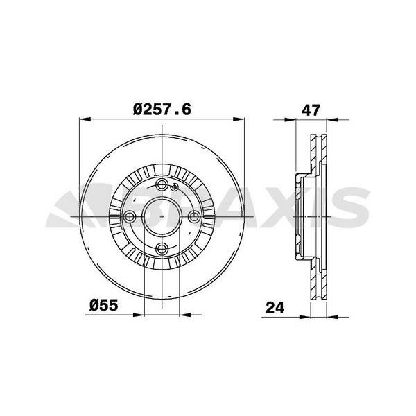 Fren Diski Ön Havalı 323 01>03 257X4