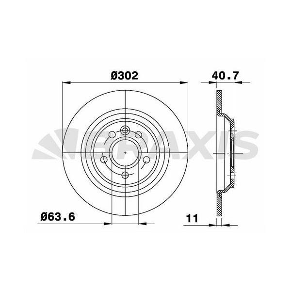 Fren Diski Arka Volvo S60 Iı10> S80 Iı 06> V60 Iı 13> V70 Iı 06> Xc70 06> Düz 302Mm