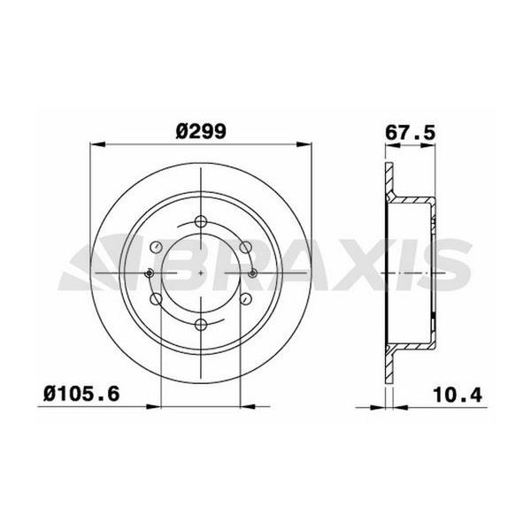 Fren Diski Arka Chevrolet / Daewoo Korando Musso 2.0 2.3 2.9D 2.9Td 3.2 99=>
