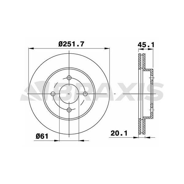 Fren Diski Ön Havalı Almera I 1.4 / 1.4Gx / Lx / 1.6 / 1.6Slx / 2.0D 95 00 Abslı