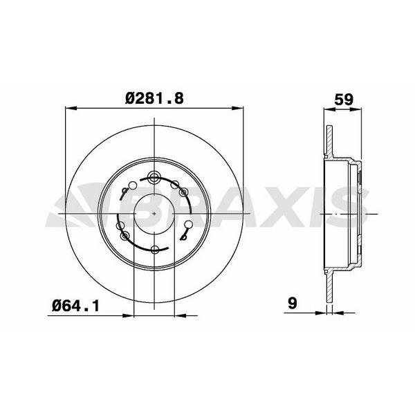 Fren Diski Arka DüzCrv02>06 Stream 05> Crossroad 07> 282X5