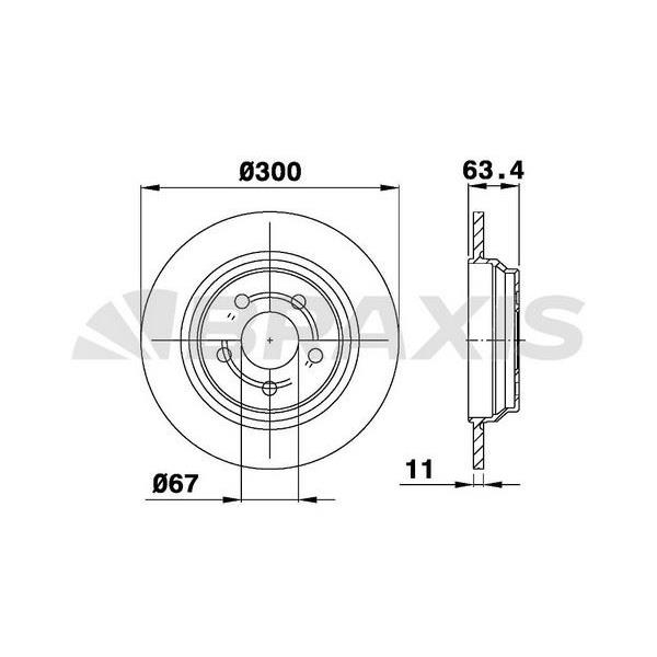 Fren Diski Arka S-Class W220 98>05