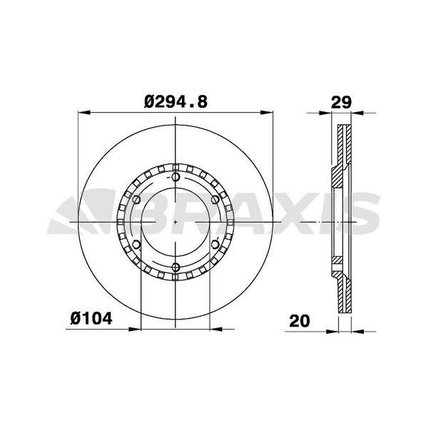 Fren Diski Ön Havalı Nissan Patrol 88-97 (295X6)