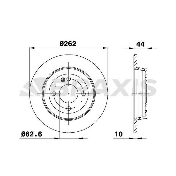 Fren Diski Arka 262Mm Accent Blue 2011> Kia Rio 2011> I20 2015>