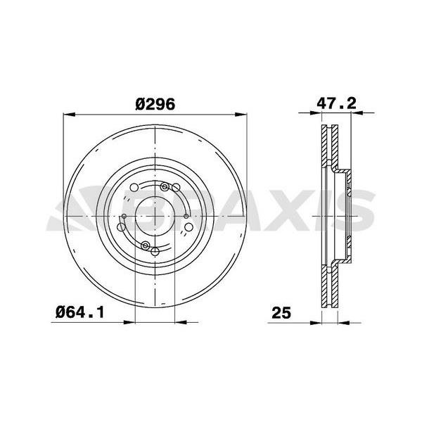Fren Diski Ön Havalı Accord 2.2Dt I Dtec 08> 15 296X5