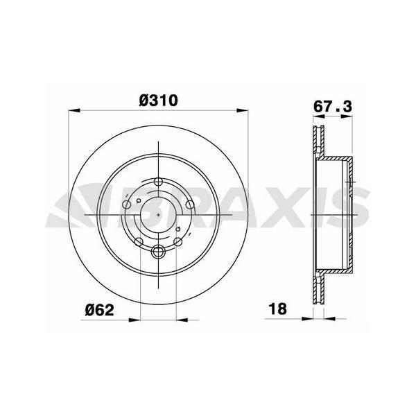 Fren Diski Arka Lexus Gs 300 Is 200 Is 250