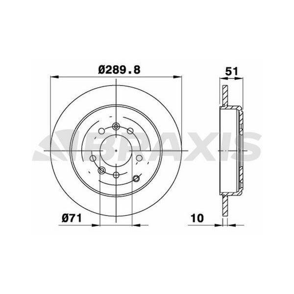 Fren Diski Arka P607 2.0 2.0 Hdı 2.2 Hdı 2.7 Hdı 3.0 V6 02 / 00=> (290Mm)