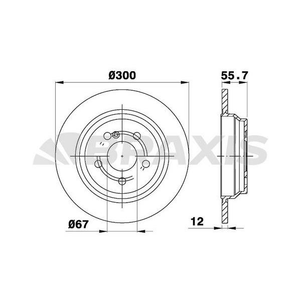 Fren Diski Arka S-Class W221 05>13 C216 06>13