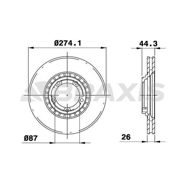 Fren Diski Ön Havalı Starex 2.5 Tcı Crdi 03> H100 Kamyonet 2.5 2004> Kia Bongo 2.7 Tcı 04>