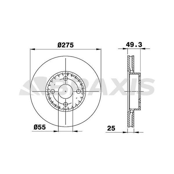 Fren Diski Ön Toyota Corolla Verso 2.0D4