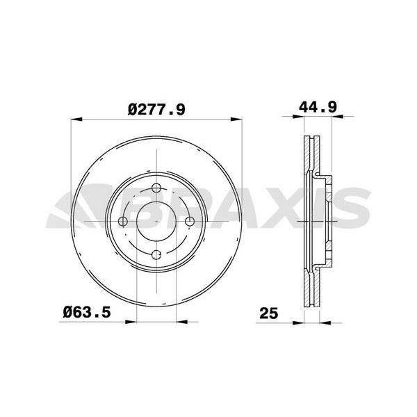 Fren Diski Ön Fiesta 2.0I St150 (04 08) / (278X25x4dlxhavalı)