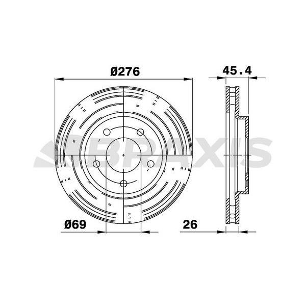 Fren Diski Ön Havalı Lancer 1.5 1.6 1.8 2.0 08> 276X5