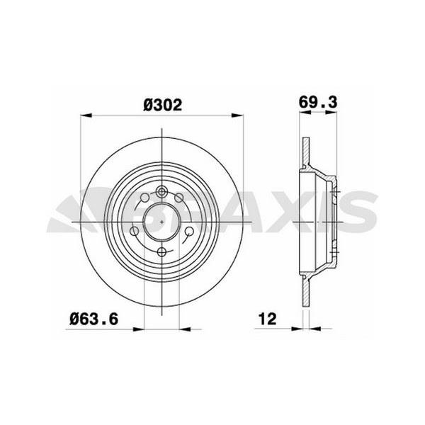 Fren Diski Arka Volvo / V70 Iıı D4 13> S80 Iı / 2.0 / 3.2 / 2.0Tdı 08> Xc70 06>