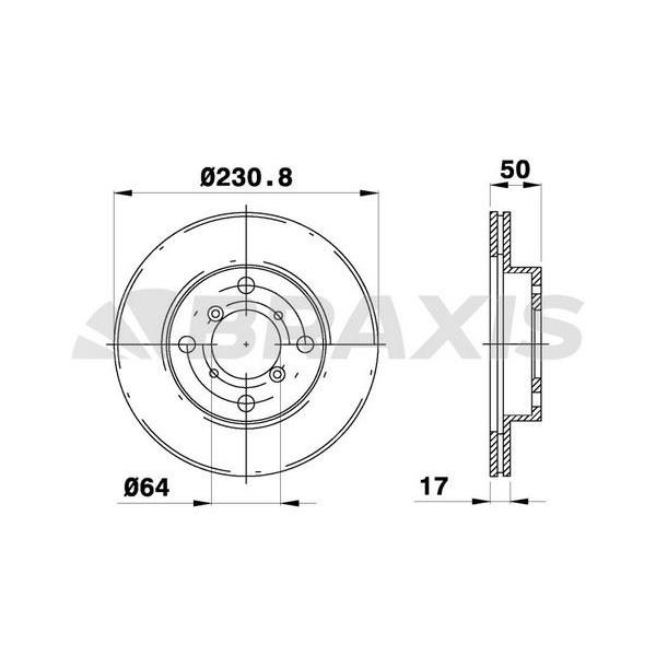 Fren Diski Ön Havalı Suzuki Alto 1994-2002 Suzuki Swift 1989-2001 Justy 1.3 4Wd 1995-2003 (231Mm)