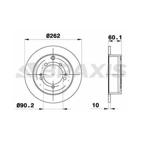 Fren Diski Arka Mitsubishi Lancer 2.0 (03 07) Outlander 2.0 2.4 (02 06) / (262Mm X 5D)