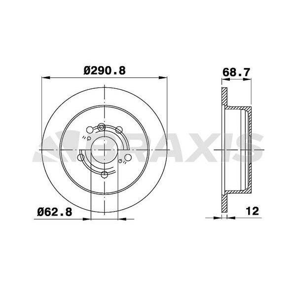 Fren Diski Arka Düz Avensis 00>06 291X5