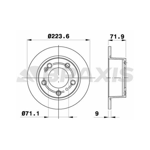 Fren Diski Arka Cıtroen Xm Serıe 1 2.0 3.0I 91 00 2.0T 94 96 3.0 91 98 2.1D 89 00 2.1Dt12 94 0