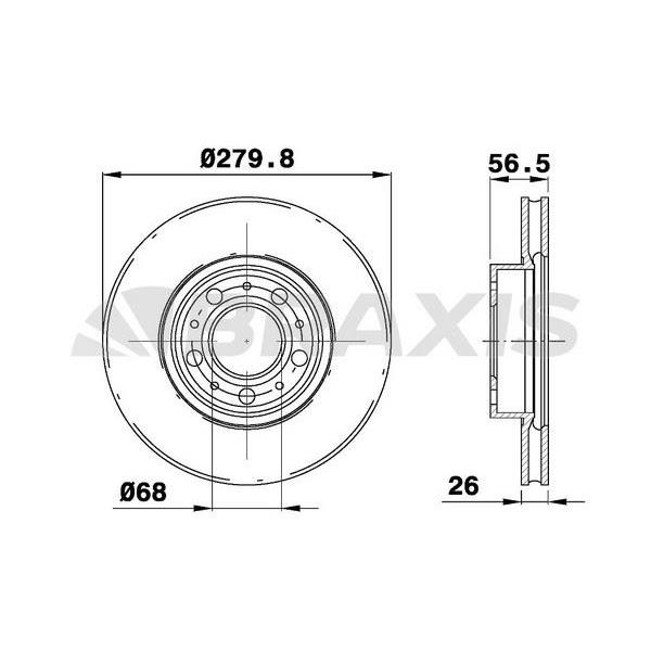 Fren Diski Ön Volvo 740 2.0 2.3 (87 92) 2.0T (90 91) / (280X26x24xhavalı)