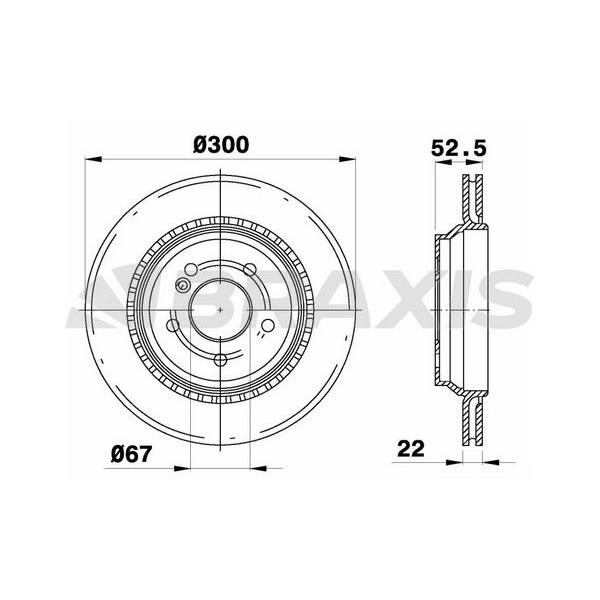 Fren Diski Arka (Havalandırmalı) S-Class W220 98>05