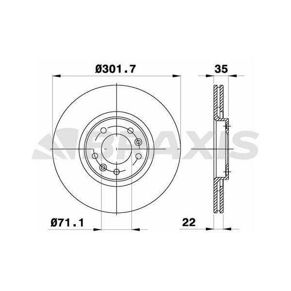 Fren Diski Arka Hava Sogutmalı C6 2.2 Hdı / 2.7 Hdı / 3.0 V6 / 3.0 Hdı 05>