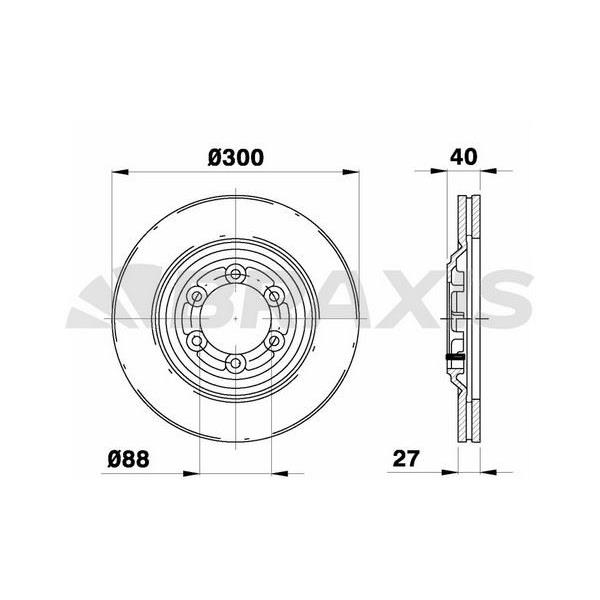 Fren Diski Ön Isuzu D-max 2.5 Crdi 4Wd 2012-> (300X27x88)