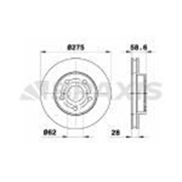 Fren Diski Ön Toyota Hilux Vigo 2.5 2005 2015 (275X5)