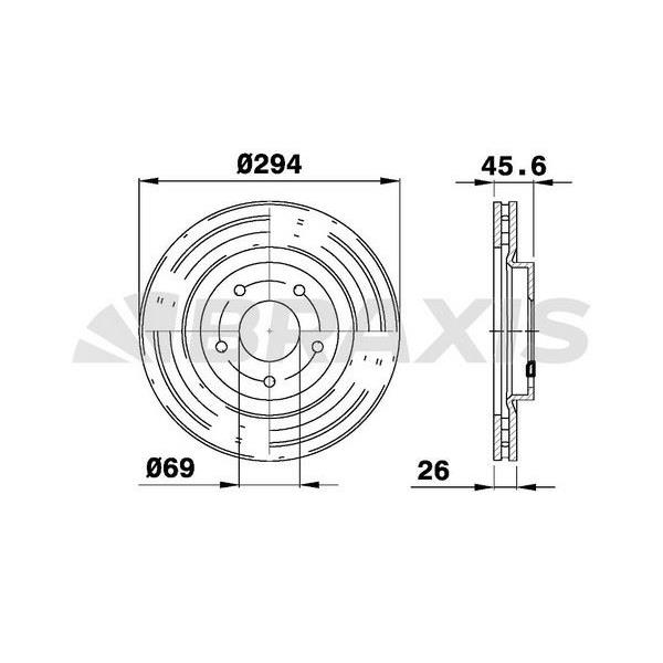 Fren Diski Ön Havalı Asx 10> Outlander 2.4 3.0 06>12 294X5