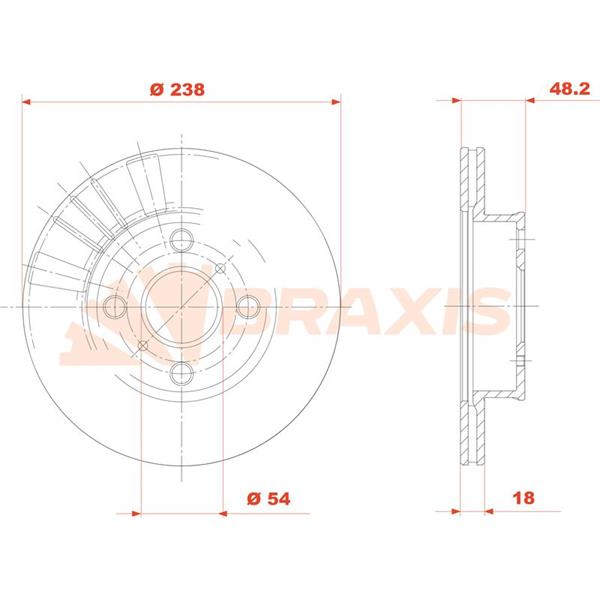 Fren Diski Ön Havalı Toyota Corolla 1988-1992 Ae92 Kasa (238X4)