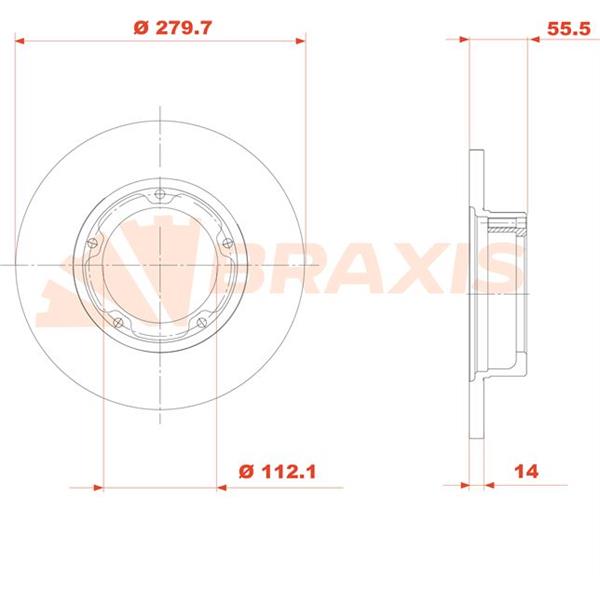 Fren Diski Ön J9 Düz 280Mm