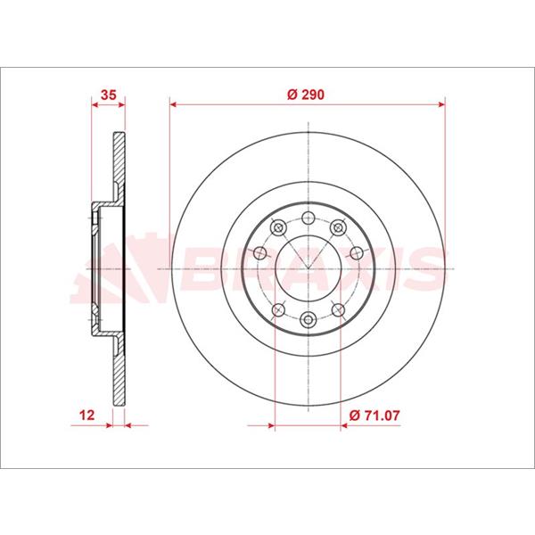 Fren Diski Arka C4 Pıcasso Iı Grand Pıcasso 13 > C5 Aırcross 18 > Jumpy V 16 > / Ds7 Crossback 17 > Dolu 290Mm