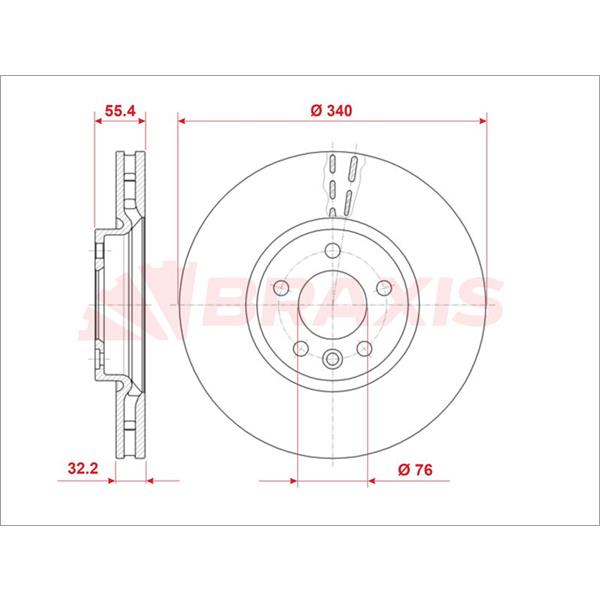 Fren Diski Ön (Disk) (340X32,5) Transporter T6 T7 10>19 Havalı