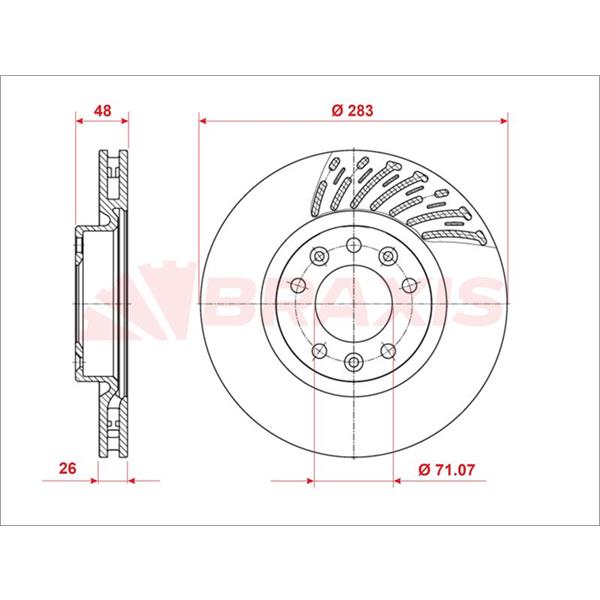 Fren Diski Ön C4 Pıcasso Iı 13> Havalı 283Mm