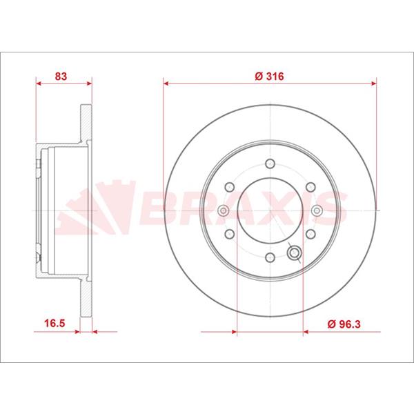 Fren Diski Arka Hyundai H350 2.5 Crdi 15>