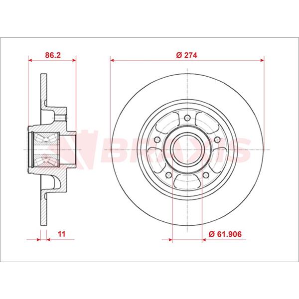 Fren Diski Arka Abs Sensör Halkası Ile Scenıc Iıı Grand Scenıc Jz0 / 1 1,2 Tce / 1,4 / 1,5Dcı / 1,6