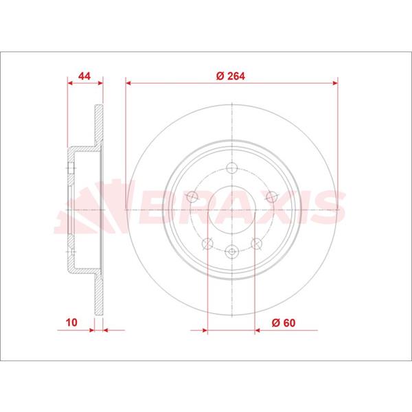 Fren Diski Arka Astra K 15 > 264Mm