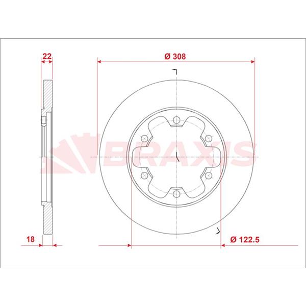 Arka Fren Diski Yenı Kasa Transit V363 6 Bıjon 14 /> Arka Çıft Teker