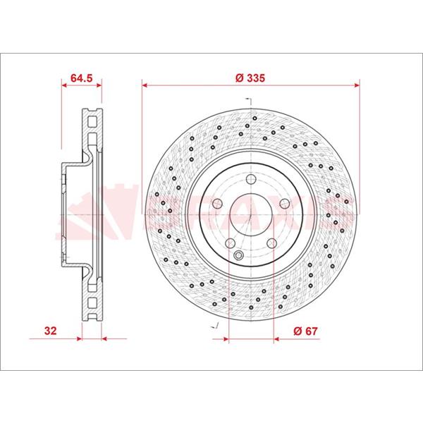 Fren Diski Ön S-Class W221 05>13 C216 06>13