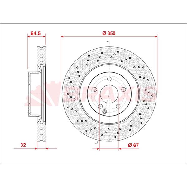 Fren Diski Ön (Delıklı/Havalandırmalı) W211 06>08 W221 06>13 C216 06>13 R230 06>12