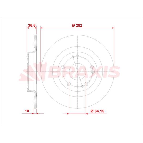 Fren Diski Arka Honda Civic X 2016->(282Mm)