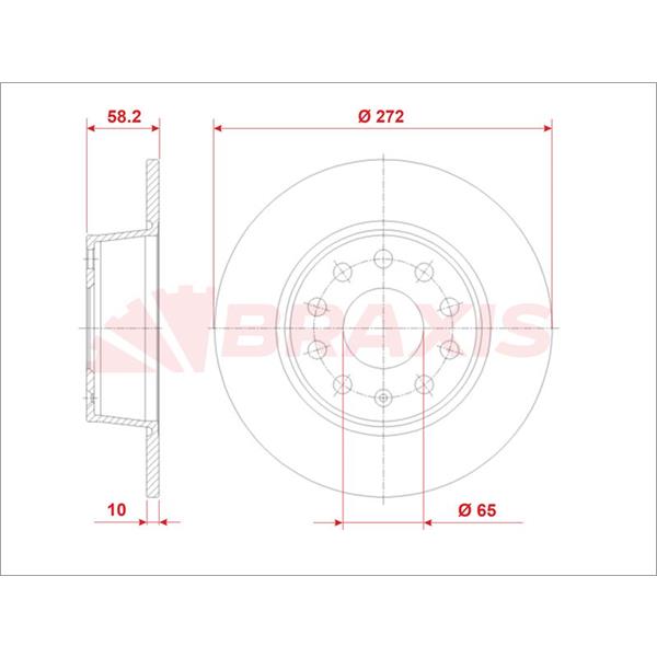 Fren Diski Arka T-Roc 17 > Q2 16 > Karoq 17 > Ateca 16 >