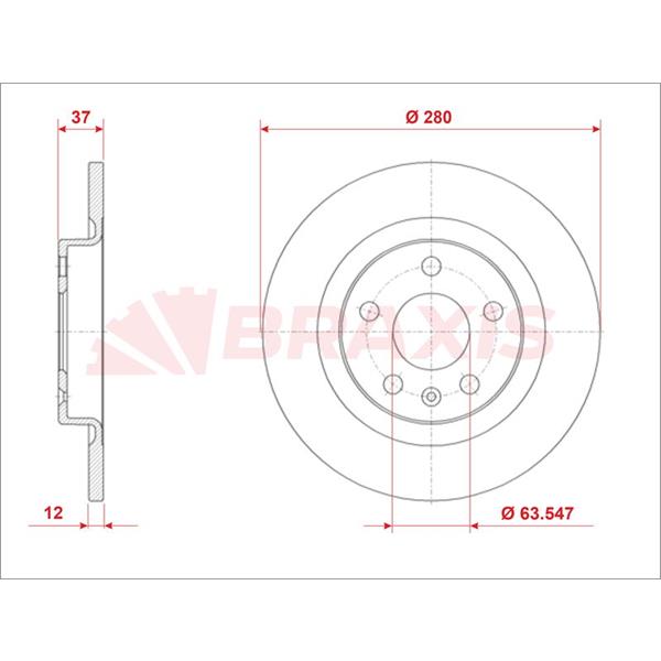 Arka Fren Diski Volvo Xc40 17 > 280Mm