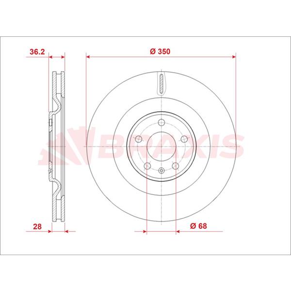 Fren Diski Arka A6 A7 Q8 19 > Touareg Q8 / Quattro 18 > Q7 16 >