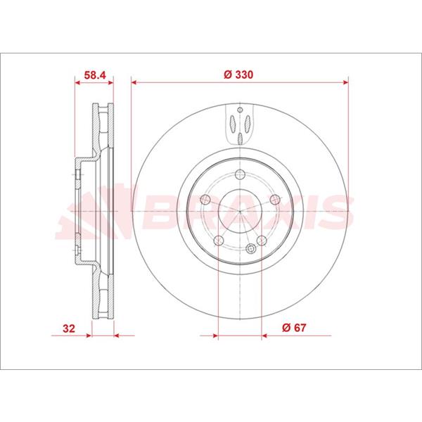 Fren Diski Ön V-Class W447 14 > Vıto W447 14 >